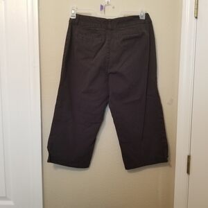 CARRIBEAN JOE WOMENS 98% COTTON CAPRIS PANTS SIZE 8P Black